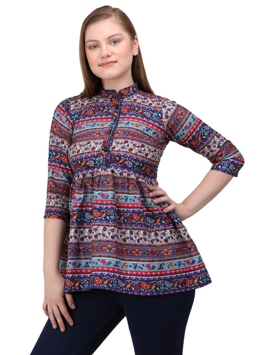 Sayra Printed Flared Kurti for Women