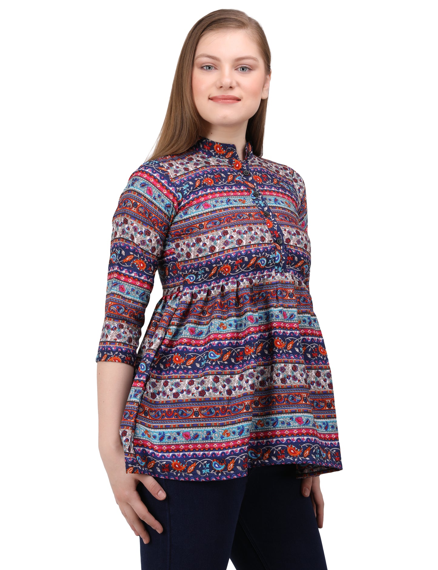 Sayra Printed Flared Kurti for Women