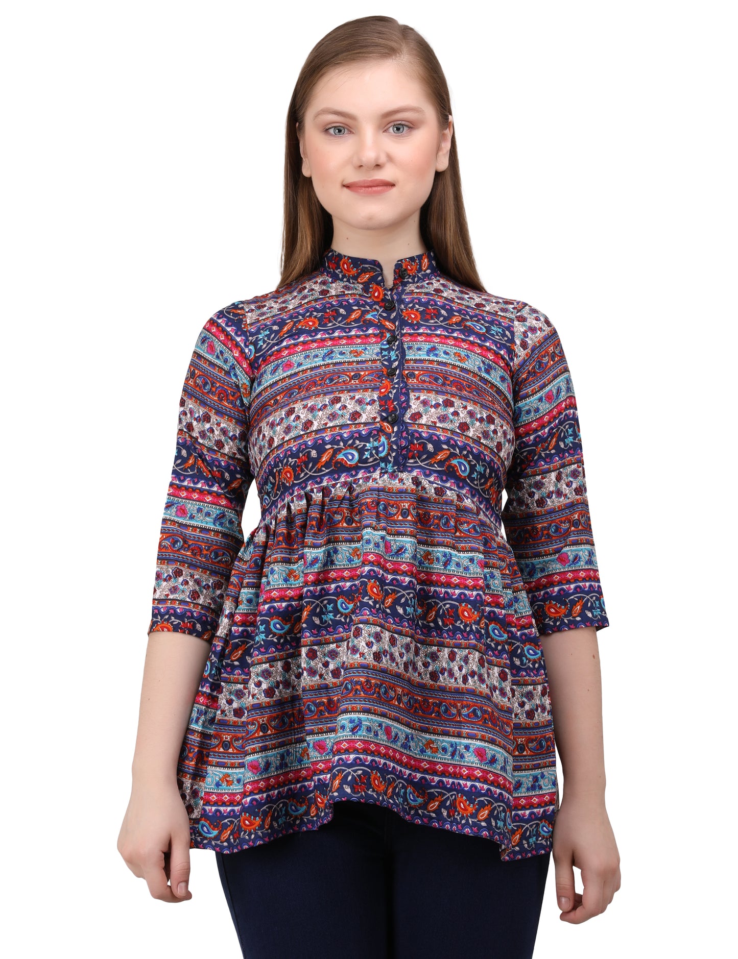 Sayra Printed Flared Kurti for Women