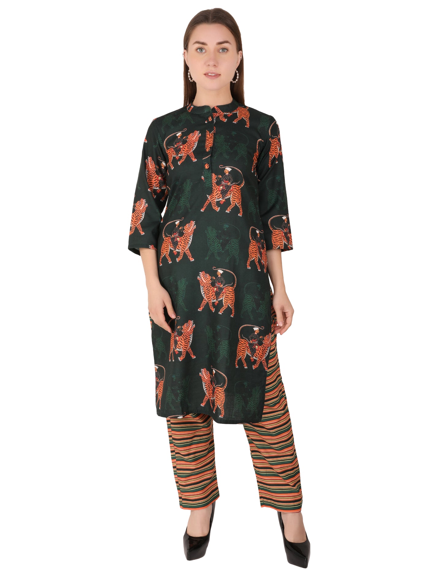 Sayra Printed Flared Kurti for Women