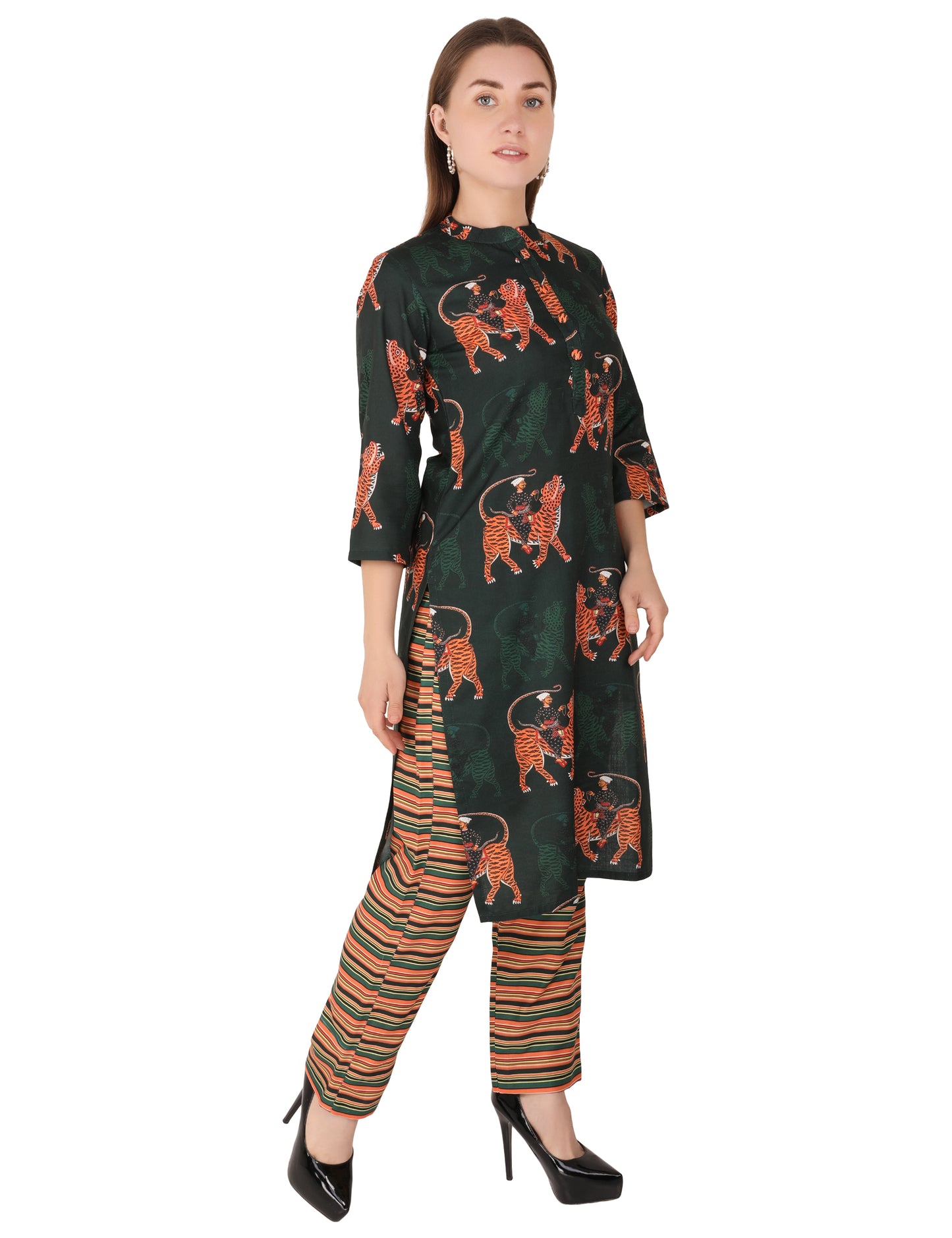 Sayra Printed Flared Kurti for Women