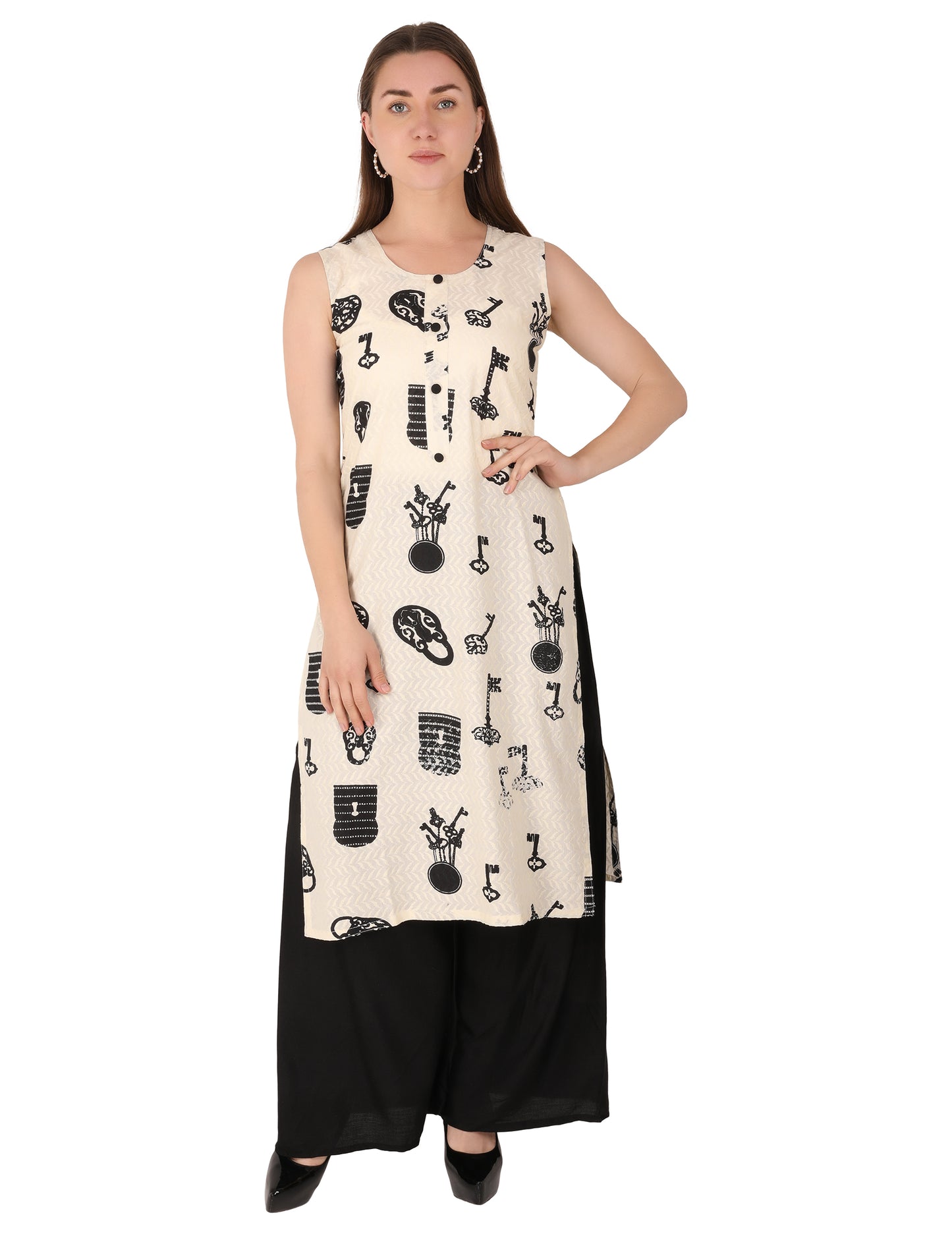 Sayra Printed Flared Kurti for Women