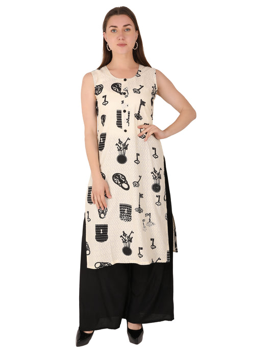 Sayra Printed Flared Kurti for Women