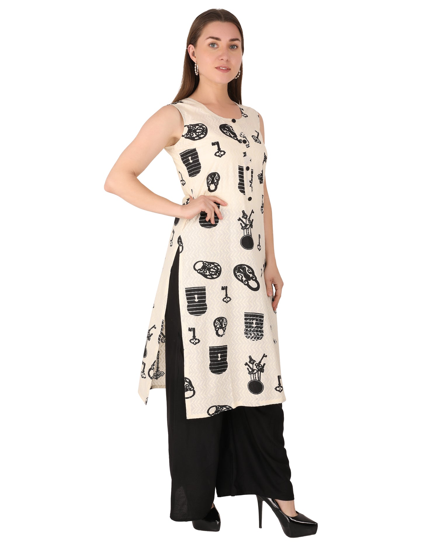 Sayra Printed Flared Kurti for Women