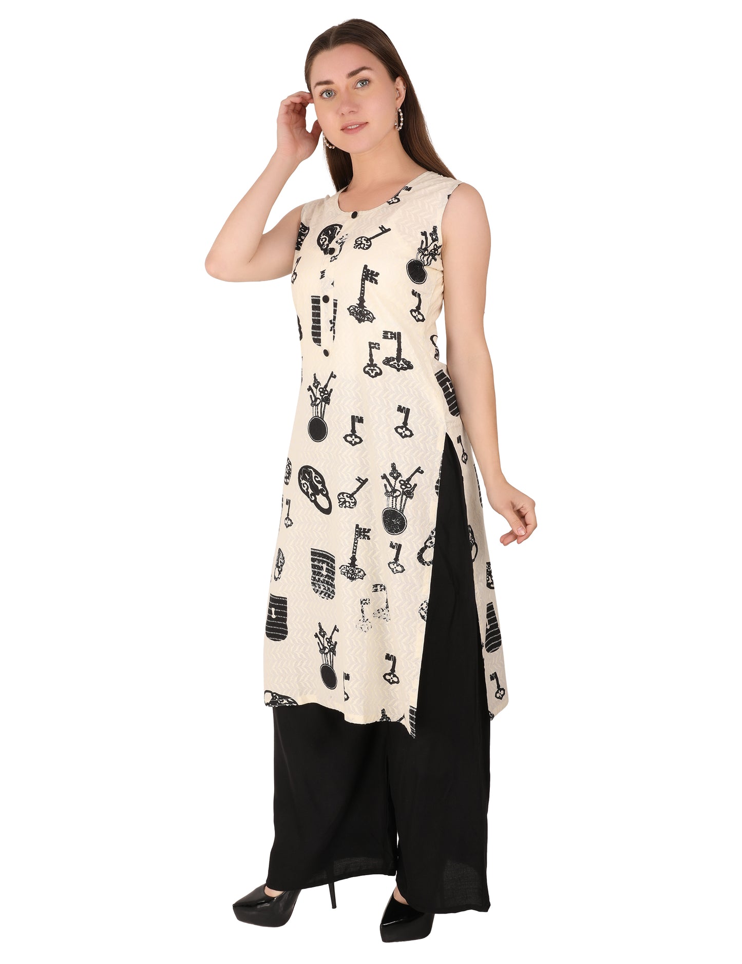 Sayra Printed Flared Kurti for Women